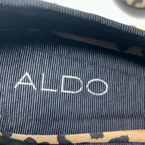 Aldo Leopard Print Oxford Flats 7 Animal Print Classic Preppy Academia Neutral - Picture 11 of 12